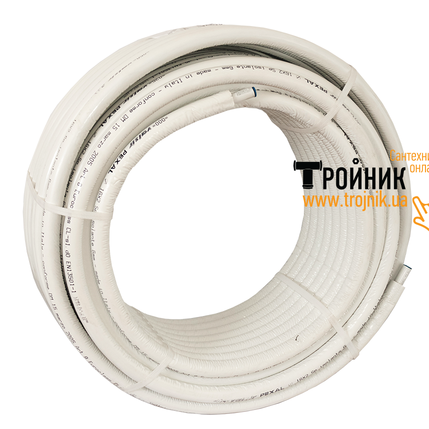 Труба металопластик 16x2.25 Valsir Pexal в ізоляції