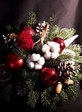 Новорічна композиція в червоно-білих тонах., фото 4
