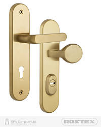 Фурнітура захисна ROSTEX *SOLID-PRO F fix-mov DIN PLATE 90мм Нерж.сталь_мат_титан_PVD 13мм 38-52мм 3клас Slza/Solid NEREZ_MAT_TI К