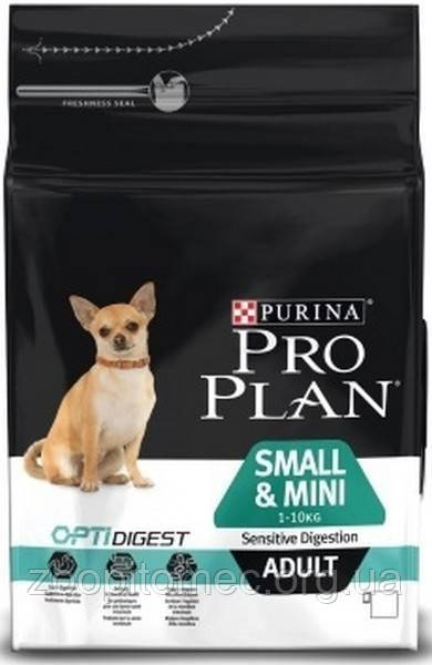 Корм Purina Pro Plan (Пурину Про план) SMALL MINI SENSITIVE DIGESTION для дорослих чутливих собак дрібних порід (курка), 7 кг