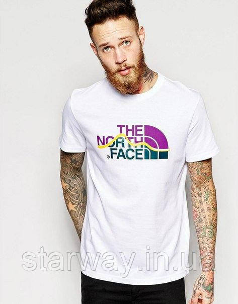 Чоловіча біла футболка the north face