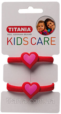 Затискач для волосся еластичний "Серце", 2 шт. TITANIA 8500 KIDS