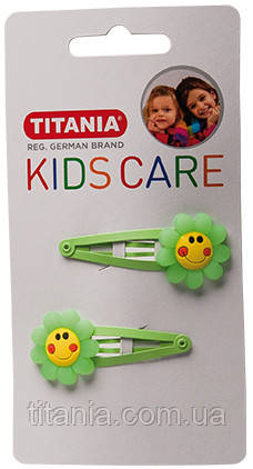 Затискач для волосся металевий контурний "Подосонух", 2 шт. TITANIA 8504 KIDS
