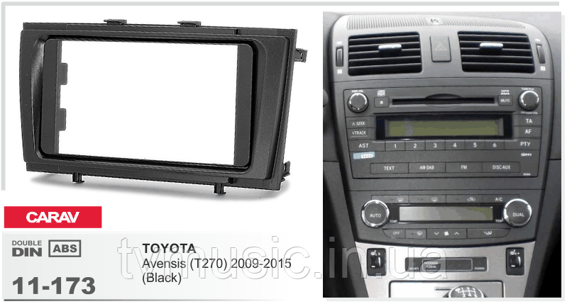 Перехідна рамка CARAV 11-173 2 DIN (Toyota Avensis), фото 1