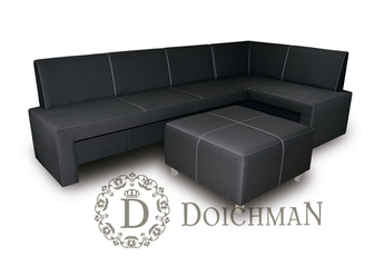 Стильний і комфортний кутовий диван на кухню "DOICHMAN", пуфик-столик