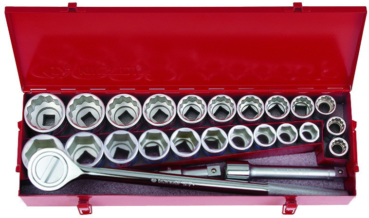         Набір головок 3/4" 25 пр. 22-50 мм - 7/8" - 2" (6 гр + 12 гр.)