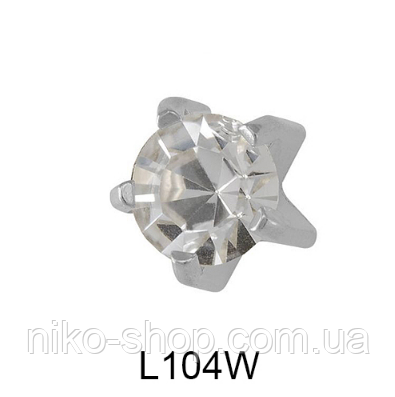 Крапан Квітень (кришталь) 4мм L104W(без покриття), фото 1