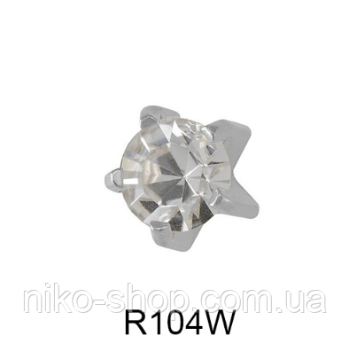 Крапан Квітень (кришталь) 3мм R104W(без покриття), фото 1