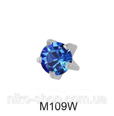 Крапан Вересень (сапфір) 2мм M109W(без покриття), фото 1