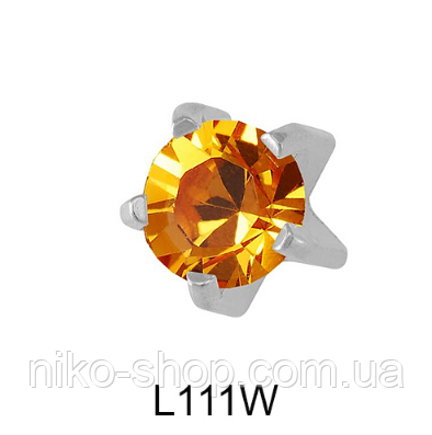 Крапан Листопад (топаз) 4мм L111W(без покриття), фото 1