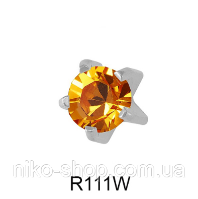 Крапан Листопад (топаз) 3мм R111W(без покриття), фото 1