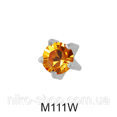 Крапан Листопад (топаз) 2мм M111W(без покриття), фото 1