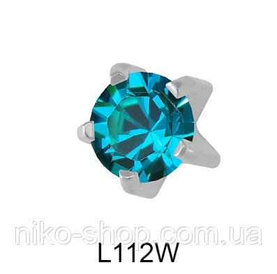 Крапан Грудень (циркон) 4мм L112W(без покриття), фото 1