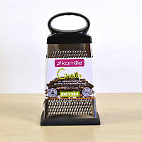 Тертка багатофункціональна з неіржавкої сталі 4 типи лез Kamille 