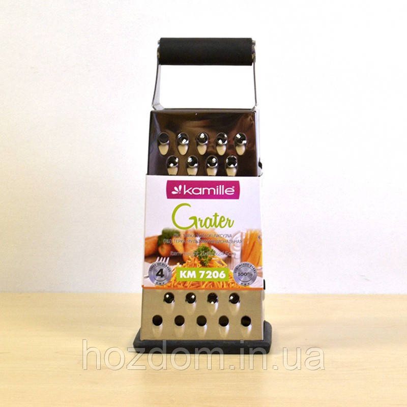Тертка багатофункціональна 4 типи лез із неіржавкої сталі Kamille , фото 1
