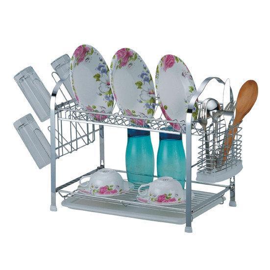 Сушарка для посуду Kamille двоярусна 55*25*36.5см, фото 1