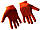 Рукавички робочі (Х/Б) помаранчеві, для садових та побутових робіт 12пар/уп, фото 2