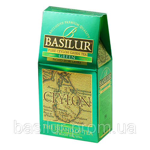 Чай зеленый Basilur коллекция Чайный остров Цейлон Зеленый картон 100г - фото 1 - id-p627165998