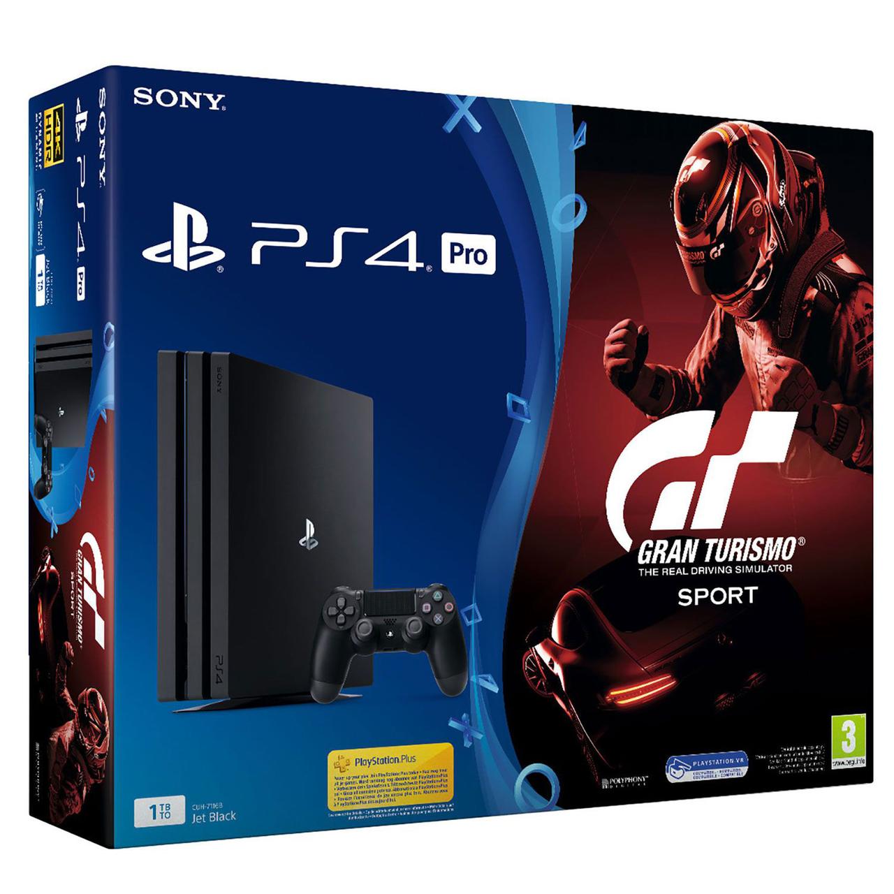 Ігрова приставка Sony PlayStation 4 Pro 1 TB + гра Gran Turismo Sport
