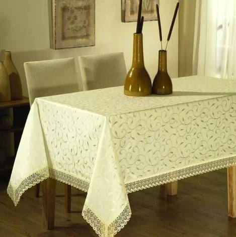 Скатертина KAYAOGLU Lux Dantella Krem 170*350, фото 1