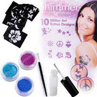 Набор для тату Shimmer Glitter Tattoos - временное тату