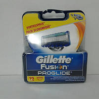 Кассеты для бритья мужские Gillette Fusion Proglide 12 шт. ( Картриджи Жиллет Фьюжин Проглайд Оригинал)