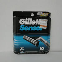 Кассеты для бритья мужские Gillette Sensor 10 шт. (Жиллет Сенсор Оригинал)