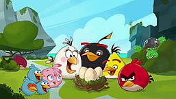 Магніт на холодильник вініловий Angry Birds.Дитячий магнітик на холодильник