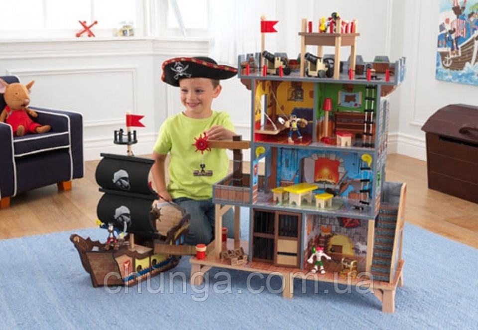 Детский игровой набор KidKraft 63284 Пиратская крепость с кораблем
