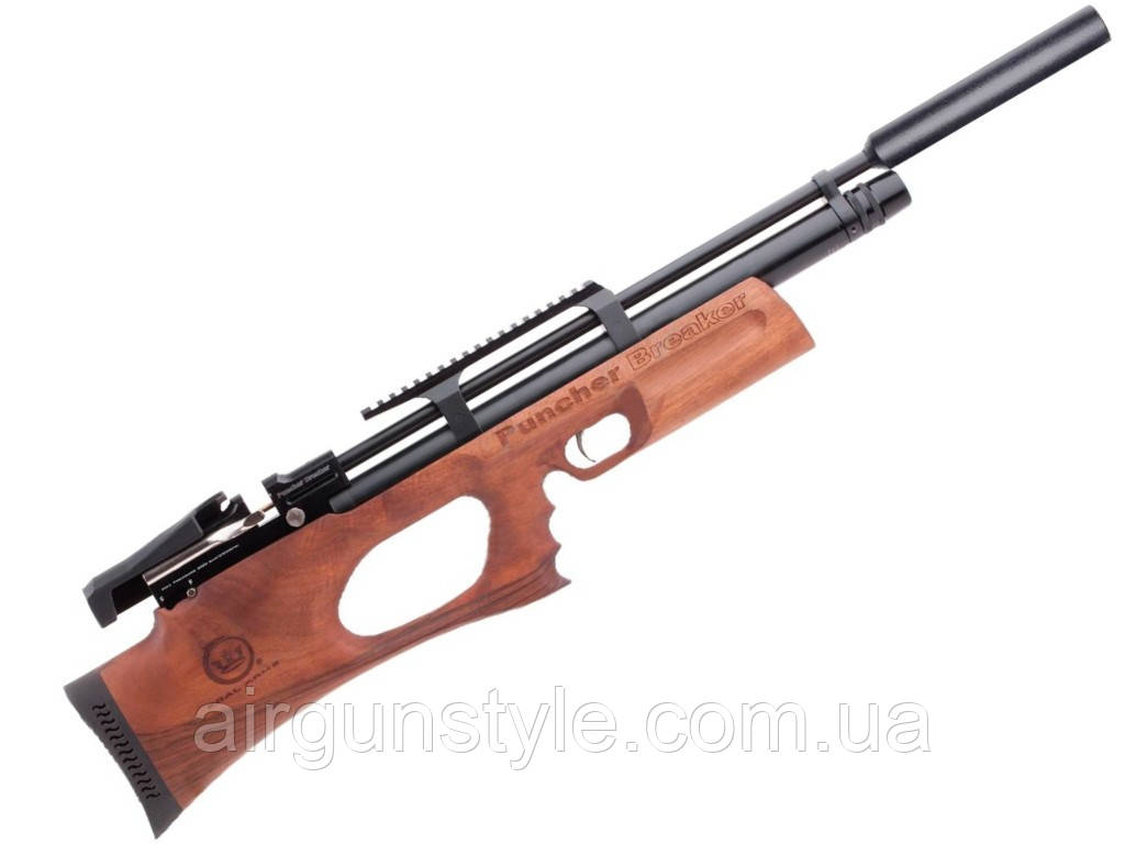 Гвинтівка пневматична Kral Puncher Breaker WS PCP Wood з глушником