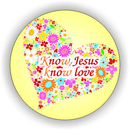 Магніт круглий №50  Know Jesus, know love, фото 2