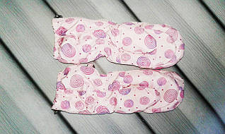 Рукавиці для дівчинки рожеві на змійці