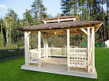 Дерев`яна прямокутна альтанка 3 на 4 м, розбірна (на 14-16 осіб) "Брокен-Арроу", фото 2
