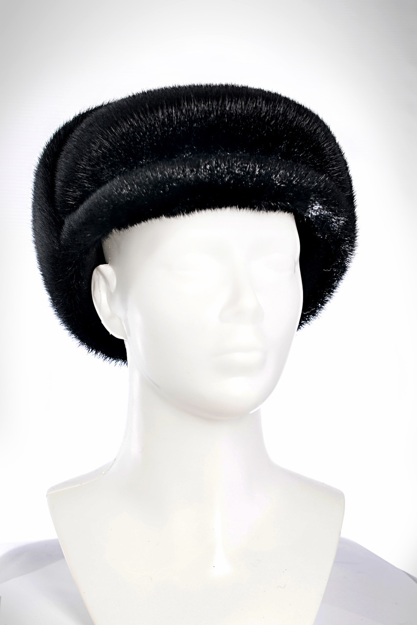 Хутряна чоловіча шапка-кепка з нерпи, фото 1