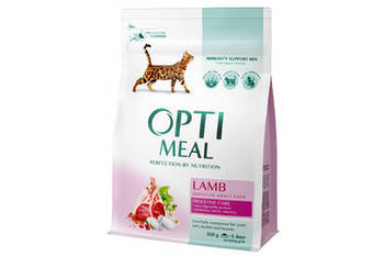 Сухий корм Optimeal Оптимил для дорослих кішок з чутливим травленням ягня, 10 кг
