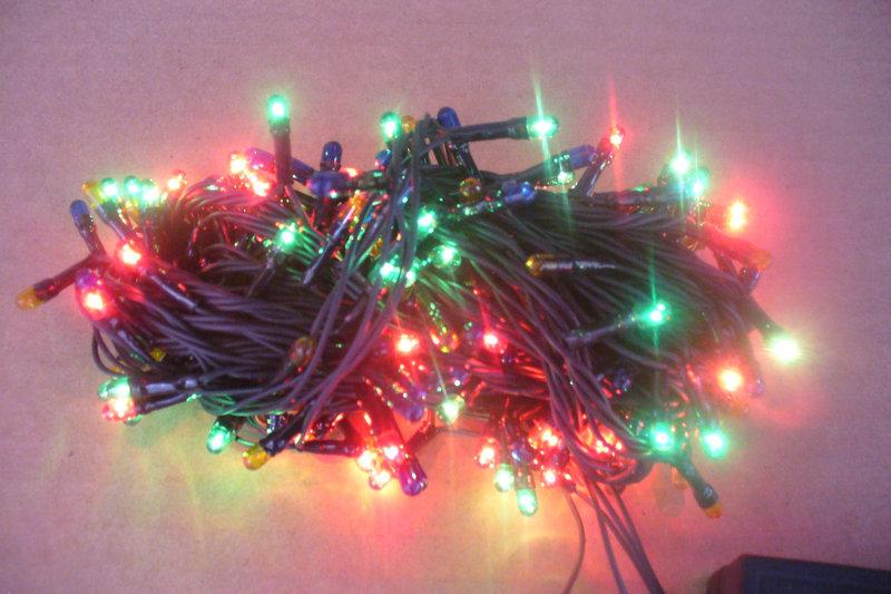 Різнобарвна новорічна гірлянда на 300 лампочок