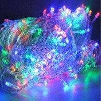 Різнобарвна новорічна гірлянда на 100 лампочок світлодіодна