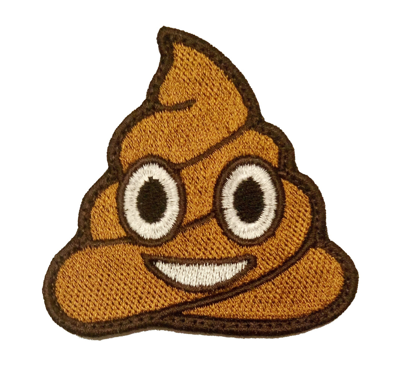 Вишитий шеврон "Poop Emoji" на липучці