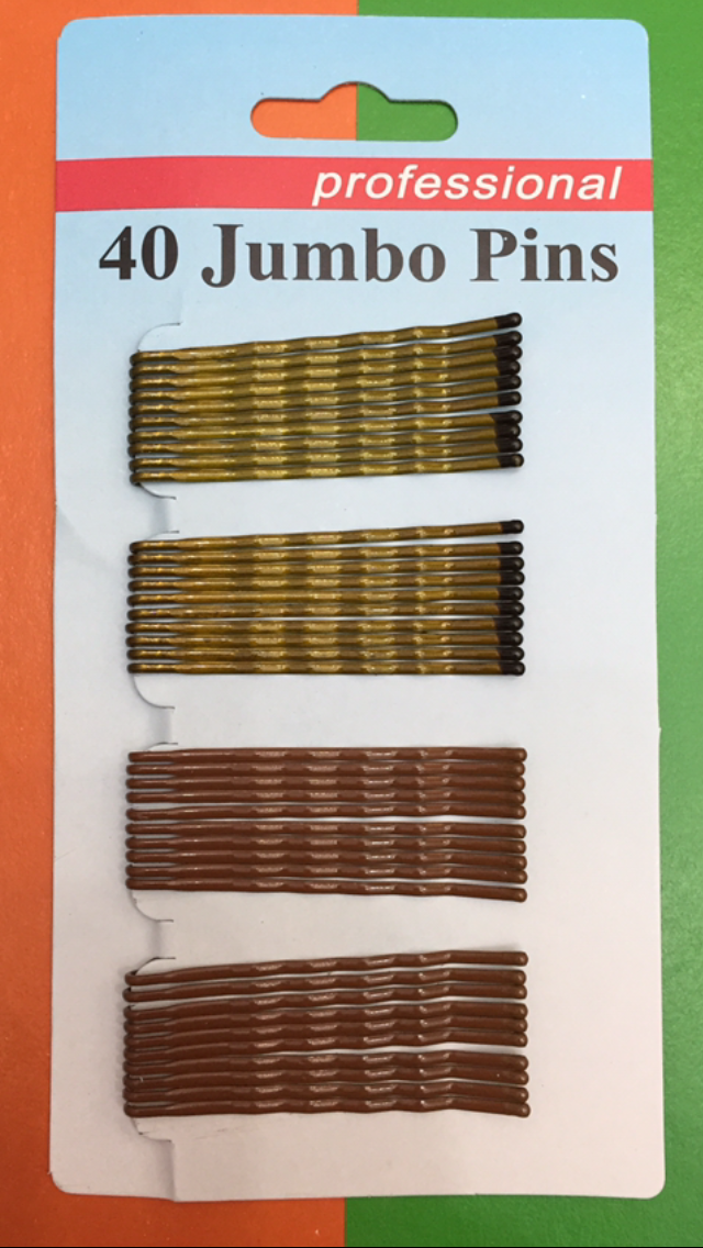 Невидимки для волосся 2 кольори Mix Jumbo Pins professional 55 мм 40 см