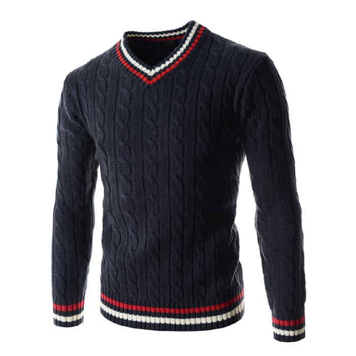 Мужской пуловер-свитер с V-образным вырезом - фото 3 - id-p52526667