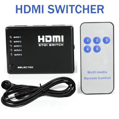 5-портовий HDMI switch свіч селектор перемикач/перехідник + пульт