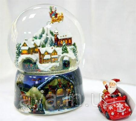 LV 374585 Новорічна куля з снігом Waterball Santa Train