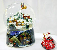 LV 374585 Новорічна куля з снігом Waterball Santa Train
