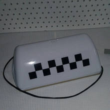 Знак фішка шашка таксі білий