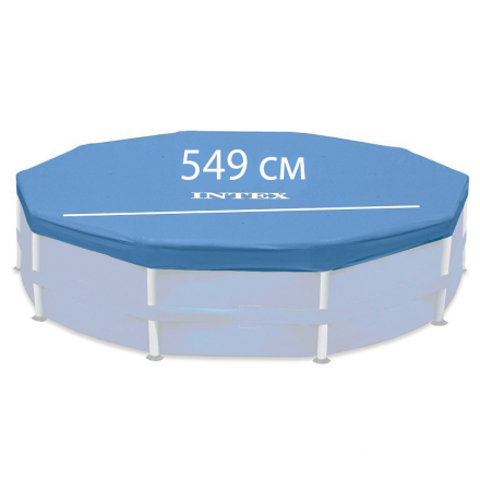 Тент для каркасних басейнів Intex 18937 Round Pool Cover (діаметр 549 см), фото 1