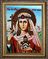 Ікона свята Тамара з бурштину