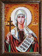 Ікона Свята Тетяна з бурштину
