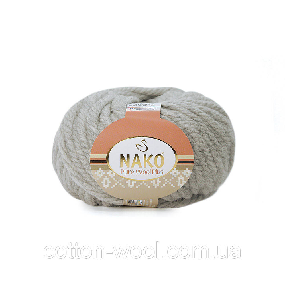 Nako Pure Wool Plus 195 (Наго пур вул) товста 100% вовна, фото 1