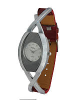 Часы женские полускоба на ремешке NewDay красный