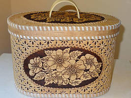 Хлібниця з берести "квіти", "в соняшниках"